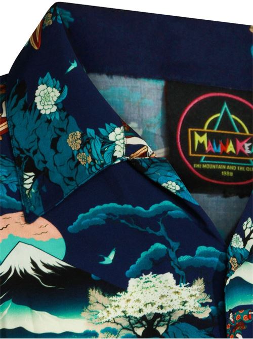 Camicia uomo manica corta con fantasia all-over MAUNA KEA | MKU142BN